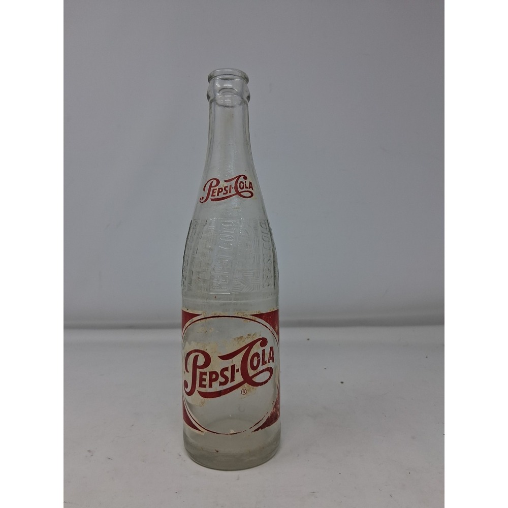 Pepsi Cola  red and white 10 oz. Soda Bottle  NEW YORK, N.Y